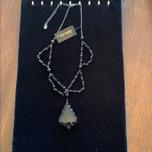 Black and Silver Necklace and Earring set